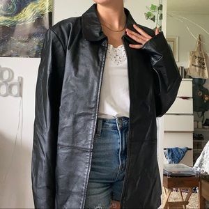 90s leather jacket